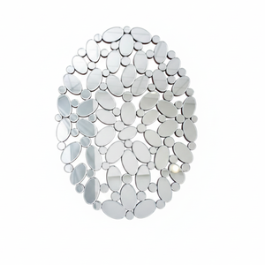 Miroir ovale 44x31 pouces, grand miroir mural, miroir décoratif élégant pour salon, chambre à coucher, salle de bain |   Décoration élégante pour la maison - Product Image 2