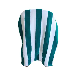 BLUE Color Terry towel with Cabana Stripes made in Original India based factory