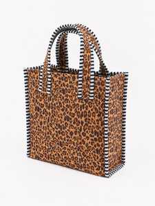 Sac fourre-tout en coton matelassé Veer Handicrafts, motif rayé, fermeture à glissière, poignées, style tendance, toutes saisons, pour voyages et shopping - Product Image 1