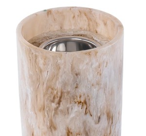 Quemador de Incienso Artesanal de Lujo Minimalista de Mármol Beige y Madera de Sándalo, Decoración Aromática para el Hogar, Modelo AEE-1021 de Empire Exports - Product Image 2