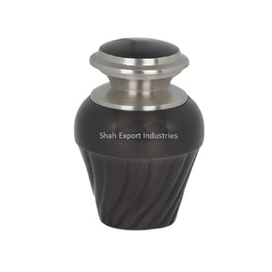 Unique Design Metal <b>Mini</b> Cremation <b>Urn</b> Black Color Funeral <b>Urns</b> Suitable <b>for</b> Cemetery Burial Keepsake <b>Ashes</b> <b>Urns</b> - Product Image 1