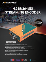 Encodeur de streaming SDI vers IP AVMATRIX SE1117 1080p60 H.265 H.264 RTMP SRT RTSP pour YouTube, Facebook Live Broadcast