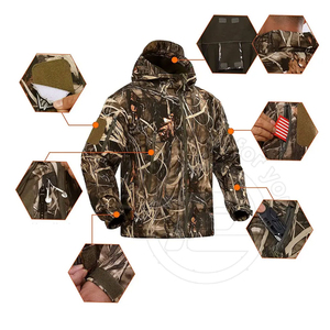 Traje de Caza Clásico de Alta Calidad para Invierno, 100% Lona de Algodón, Absorbente de Humedad, Ignífugo, Transpirable, Cálido, Cómodo, Sólido - Product Image 2