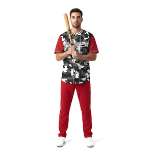 Camiseta de Béisbol SPARKWELL Personalizada para Hombre, Estampado por Transferencia de Calor, Manga Corta, Cierre de Botones, Poliéster Transpirable de 140g - Product Image 2