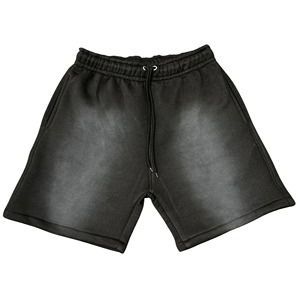Pantalones Cortos de Algodón para Hombre, Diseño Moderno, Hechos a Medida, Estilo Vintage, Lavado Ácido, Color Sólido, Estampado con Efecto Desgastado, Estilo Casual - Product Image 3