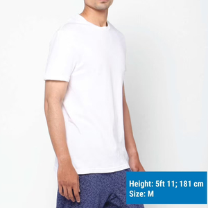 T-shirt décontracté pour homme 100 % coton 180 g/m² en coton biologique uni, coupe oversize, technique de lavage, imprimé - Product Image 2