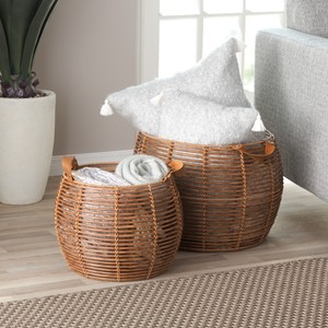 Cesta de Almacenamiento de Bambú y Ratán de Calidad de Exportación, Organizador para el Hogar Hecho a Mano, Diseño Tejido Natural - Product Image 4