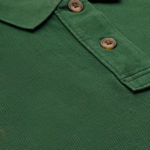 เสื้อเชิ้ตผู้ชายไซส์ใหญ่ สีเขียวเข้ม พิมพ์ลาย สไตล์มินิมอลลำลอง ผ้าคอตตอนปิเก้ถักแบบคลาสสิก หนา 220 กรัม - Product Image 4
