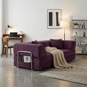 Vacuum Packed Convertible Sleeper <b>Sofa</b> Large Corduroy Folding Couch Space Saving Compressed Furniture - Product Image 5