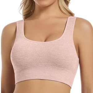 Soutien-gorge de sport fitness pour femme, dos croisé, anti-choc, séchage rapide, maintien élevé, pour yoga et course à impact, style débardeur - Product Image 1
