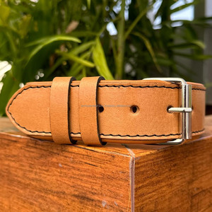 Wholesale Personalized Manufacturer Custom Handmade Luxury Design Braided Leather Dog Collars <b>Padded</b> Genuine Leather Pet Collars - Product Image 4
