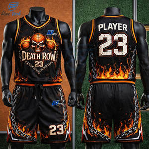 Conjunto de Uniforme de Baloncesto Sublimado con Estampado Personalizado para Hombre, Sin Mangas, Deportivo, Transpirable, de Secado Rápido, para Entrenamiento y Juego, Tallas Grandes, OEM - Product Image 6