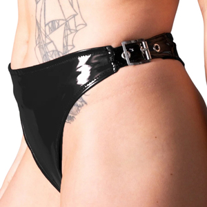 กางเกงชั้นในผู้หญิงสีแดงหนังแก้วแบบ Thong เอวต่ำไร้รอยต่อสไตล์เซ็กซี่ - Product Image 5