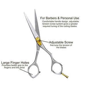 Ciseaux de coiffeur en acier inoxydable 1pcs avec pointe pointue pour salon et usage domestique outil de coupe de cheveux et pince d'extension - Product Image 5