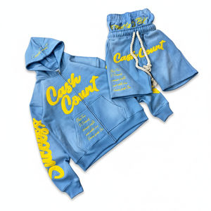 Ensemble de 2 pièces pour homme et femme : sweat-shirt et short personnalisés avec logo brodé, couleur unie, style été. - Product Image 6