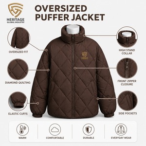 เสื้อแจ็คเก็ตพัฟเฟอร์ผู้ชายไซส์ใหญ่ พรีเมียมอินซูเลชั่น ซับในนุ่ม สวมใส่สบาย ทนทาน เหมาะสำหรับการเดินทางในสภาพอากาศหนาวเย็น - Product Image 6