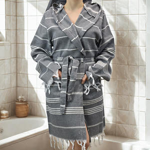 Peignoir turc personnalisé pour femmes en gros, peignoir de bain en coton tissé de luxe pour la maison, le maquillage, le spa, la fête, la plage, pour toutes les saisons - Product Image 3