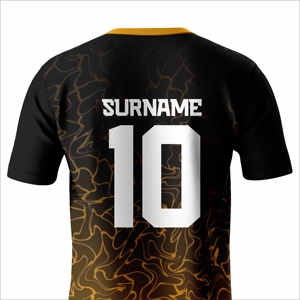 Men's Black Soccer Jersey With Gold Camo Print Sublimated Number 10 Breathable Polyester Short Sleeve Uniform Set Wholesale - Product Image 5