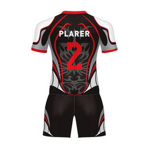 Maillot de rugby à manches courtes sur mesure, impression personnalisée, vente en gros, design personnalisé, logo personnalisé, produit tendance - Product Image 2