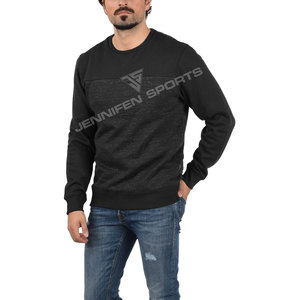 Sweat-shirt de sport imprimé à col rond pour homme et femme, en tissu polaire texturé en coton, haute densité GSM - Product Image 3