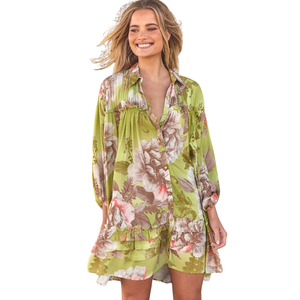 Mini Vestido Estampado Floral para Mujer, Ligero, Ropa de Verano - Product Image 2