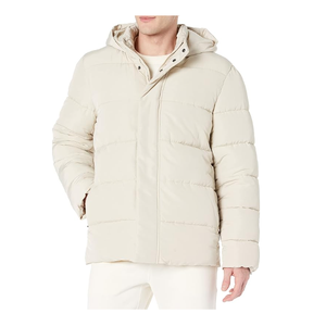 Blouson matelassé imperméable de qualité supérieure avec fermeture éclair, personnalisable, chaud pour l'hiver, style urbain, unisexe, col montant, à capuche - Product Image 4