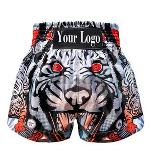 Pantalones cortos de lucha unisex personalizados con logotipo impreso Kick Boxing Muay Thai, ropa deportiva MMA, ropa de artes marciales, diseño OEM disponible - Product Image 1