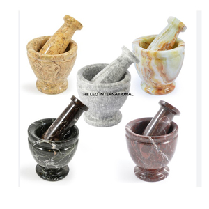 Shiny Finishing Mortar Pestle Supply By India Home Kitchenware Catering Item Decorative Mortar Pestle - Product Image 6