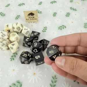 ชุดลูกเต๋ารูปควายและกระดูก D & D & D & D แบบโบราณ7ชิ้นรูปทรงเรขาคณิตแบบด้าน - Product Image 4