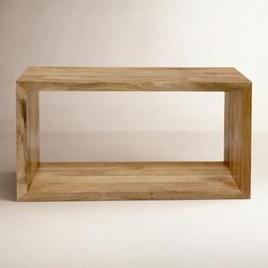 Escritorio de Pasillo Moderno Rústico con Estructura de Hierro, Espejo Convertible, Textura de Grano Natural, Pieza Decorativa de Perfil Bajo - Product Image 5