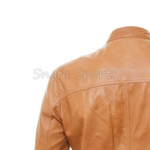 Veste de moto en cuir classique au design personnalisé, patch logo OEM, veste de course en cuir à vendre en gros - Product Image 6