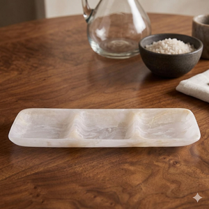 Bandeja de resina azul hecha a mano de lujo, accesorio personalizado ecológico para el hogar para decoración del hogar y centro de mesa - Product Image 1