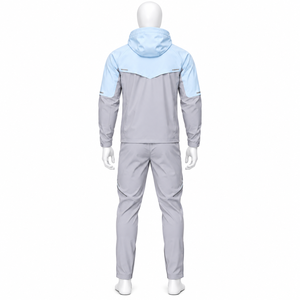 Survêtement pour homme en coton 100% avec logo streetwear et fermeture éclair intégrale, design personnalisé, coupe ample à manches courtes - Product Image 6