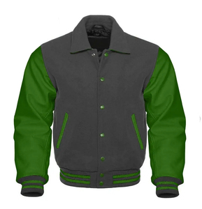 Blouson en cuir de qualité supérieure unisexe, blouson de baseball universitaire Letterman, veste en satin pour hommes et femmes, grande taille, saison d'hiver - Product Image 1