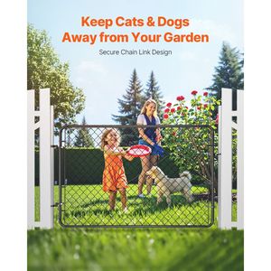 Pannello di recinzione a catena regolabile 72 x 48 pollici, cancello da giardino adatto per aperture da 2,2-6 piedi (L) x 6 piedi (A) - Product Image 3