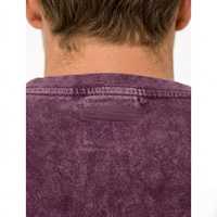 Nouvel ensemble T-shirt et short décontracté pour homme en coton lavé style vintage, couleur prune, séchage rapide, coupe décontractée, tenue d'été streetwear