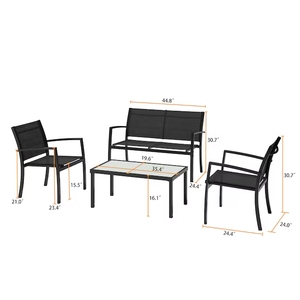 Juego de sofás de exterior con estructura de acero de lujo | Muebles de patio modernos y resistentes a la intemperie para villas, resorts y hoteles | Proveedor de Vietnam - Product Image 3