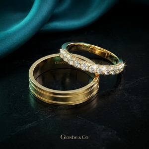 Custom Moissanite Couple Wedding <b>Rings</b> <b>Gold</b> Color Matching <b>Ring</b> <b>Set</b> Glosbe & Co - Product Image 4