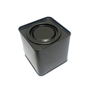 Black Square <b>Tin</b> Box Metal <b>Storage</b> Can 88mm x 88mm x 90mm Sliding Lid Gift Packaging Container for Cookies Candy Tea - Product Image 1