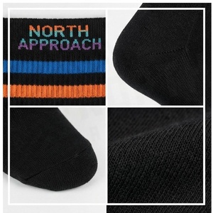 Crew <b>Socks</b> Geometric Pattern Blue Breathable <b>Running</b> <b>Socks</b> for Adults Spring Season - Product Image 4