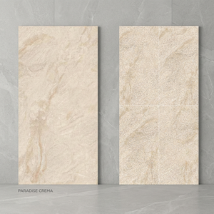 Carreaux de dalle de porcelaine brillante de haute qualité 48x96in 1200x2400mm travertin de marbre pour sols et murs - Product Image 1