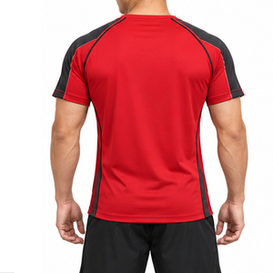 เสื้อยืดกีฬาผู้ชายขายส่ง ผ้าโพลีเอสเตอร์ผสมสแปนเด็กซ์ ยืดหยุ่นได้ เหมาะสำหรับวิ่ง ออกกำลังกาย ฝึกซ้อม สำหรับลูกค้าขายส่ง - Product Image 2
