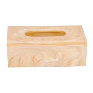 Boîte à mouchoirs décorative en résine imperméable faite à la main, support rose pour la maison, modèle de papier personnalisé pour fête, motif en résine - Product Image 4