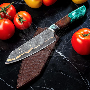 Couteau de chef en cuivre Damas, forgé à la main, couteau de cuisine professionnel, couteau de cuisson haut de gamme, manche personnalisé, OEM ODM, vente en gros - Product Image 1