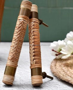 Tiradores de Muebles de Latón Plateado Estilo Religioso, Material Natural, Herrajes de Hierro para Puertas, Decoración del Hogar, Impresión Personalizada - Product Image 1