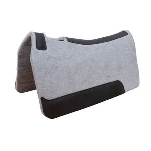 Selle de cheval classique confortable en feutre de laine et de polyester avec absorption des chocs pour l'entraînement sportif, prête à être expédiée - Product Image 1