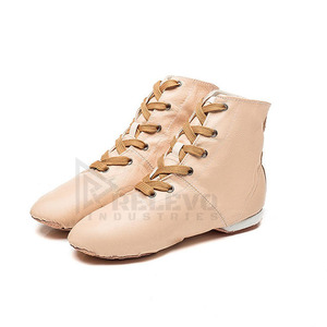 Chaussures de jazz souples personnalisées Relevo, dessus en cuir microfibre, doublure en coton, semelle fendue, talon plat léger, chaussures de danse unisexes - Product Image 4