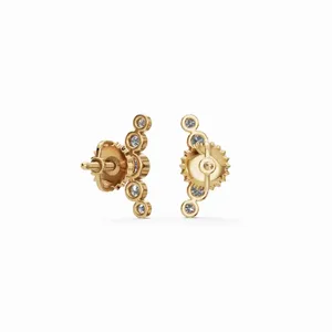Nouvelles boucles d'oreilles en diamants cultivés en laboratoire Galaxy Gleam en or jaune 18 carats, lot de 10, bijoux fins, design tendance - Product Image 4