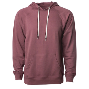Sweat à capuche bordeaux pour homme, coupe oversize, 100 % coton molletonné, uni, avec poche kangourou, décontracté - Product Image 4