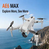Drone pliable ultra-léger AE6 Max avec caméra HD 4K, positionnement par flux optique, quadricoptère RC, fonctionnement à une touche pour débutants